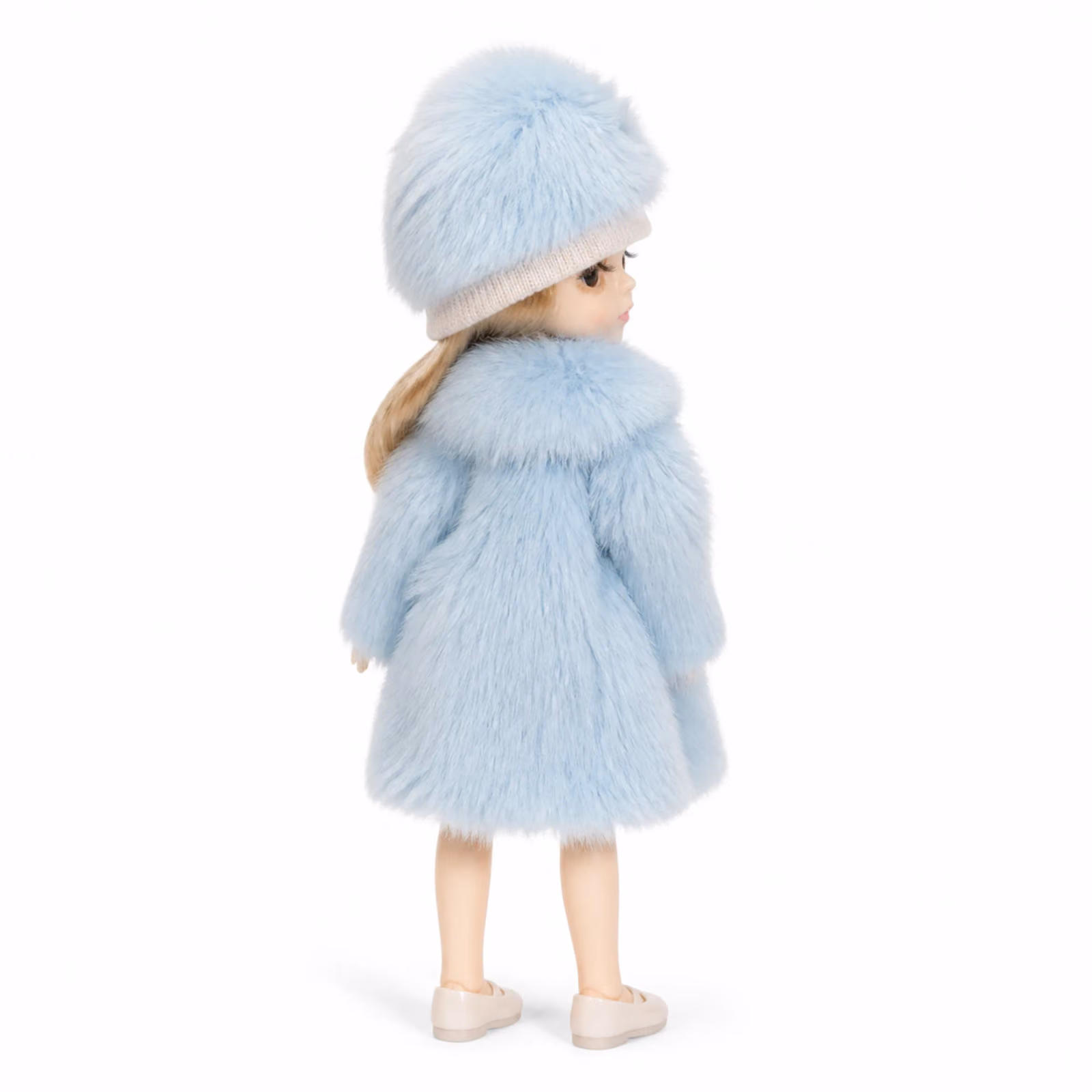 Happy Little Home Blue Winter Fashion Doll with Fluffy Coat and Hat