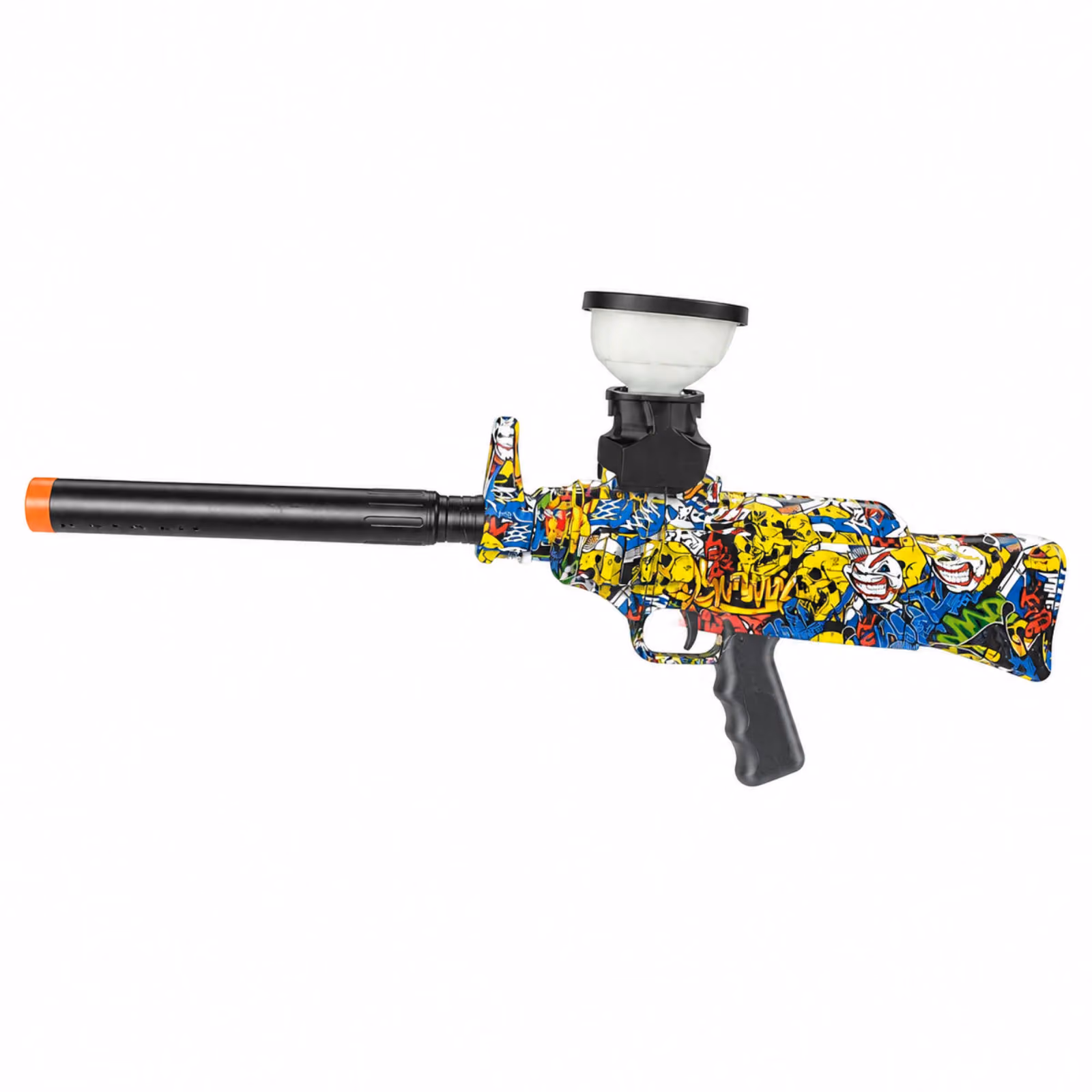 Shooting Hero Graffiti-Style Plastic Toy Blaster with Orange Safety Tip